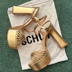 Schultz metallic platform sandals
